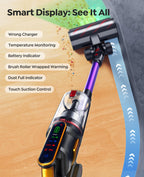 Cordless Vacuum Cleaner 55KPa 650W 70Mins Stick Vacuum Cleaners for Home