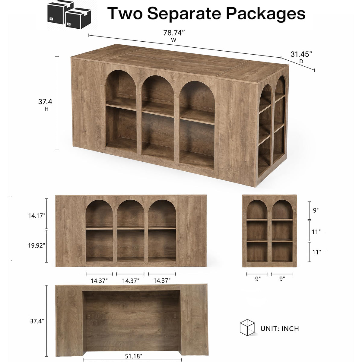 Tribesigns Large Craft Table with Storage Compartments & Spacious Worktop