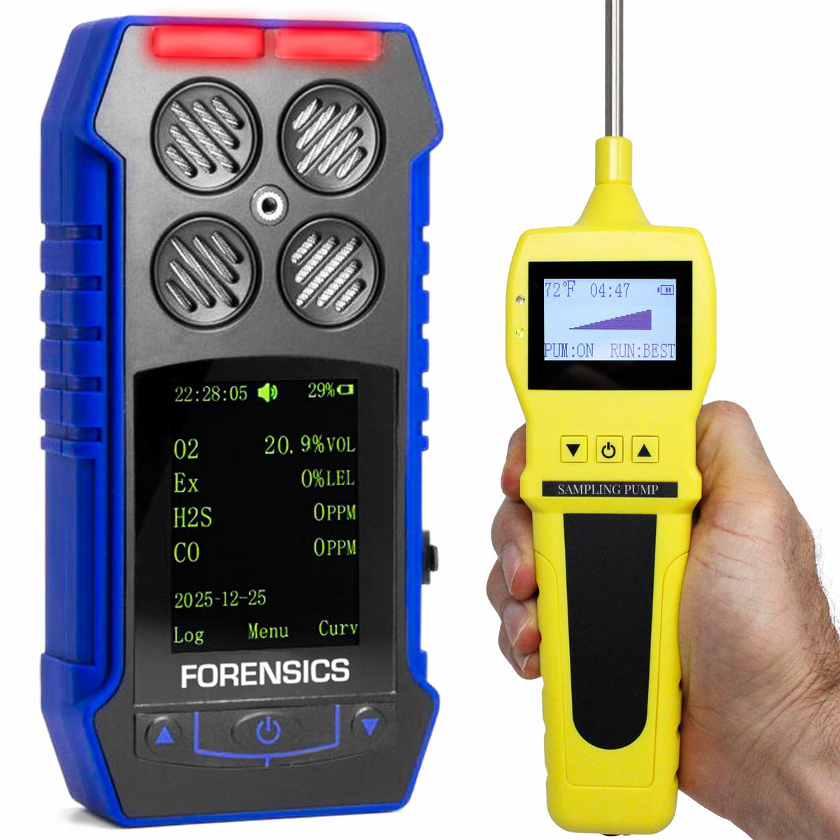 Multigas Detector Analyzer + Pump with Probe | USA NIST Calibration | Confined Space Entry Testing | USB Recharge | 4 Sensors - CO, H2S, O2, EX LEL | 4 Gas Monitor |