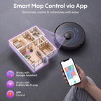 Bagotte Robot Vacuum and Mop Combo,6000Pa LiDAR Navigation Robotic Vacuum Cleaner,Self-Emptying Station for 90 Days,Wi-Fi/App/Voice Control,Ideal for Carpets&Hard Floors