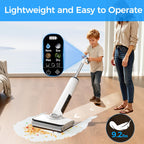 Wet Dry Vacuum Cleaner, Cordless Vacuum Mop Combo for Hard Floors, 23000Pa Powerful Suction, 180° Lay-Flat, Self-Cleaning Floor Washer with 45 Min Runtime, Anti-Tangle Brush, Dual Tank