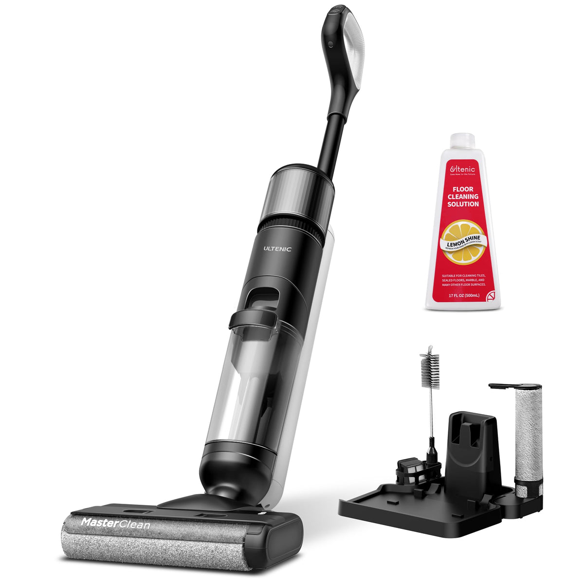 Ultenic Wet Dry Vacuum Cleaner, Cordless Vacuum Mop Combo with Self-Cleaning, 50min Runtime, Smart Mess Detection, Edge Cleaning, LED Display, 3-in-1 Floor Cleaner Machine for Hard Floor, AC1 Elite