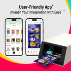Liene PixCut S1 Color Sticker Printer & Cutting Machine - All-in-One Sticker Maker for DIY Crafts, Custom Labels & Gifts. Thermal Dye-Sublimation Photo Printer, 300 DPI, Precise AI Auto-Cutting