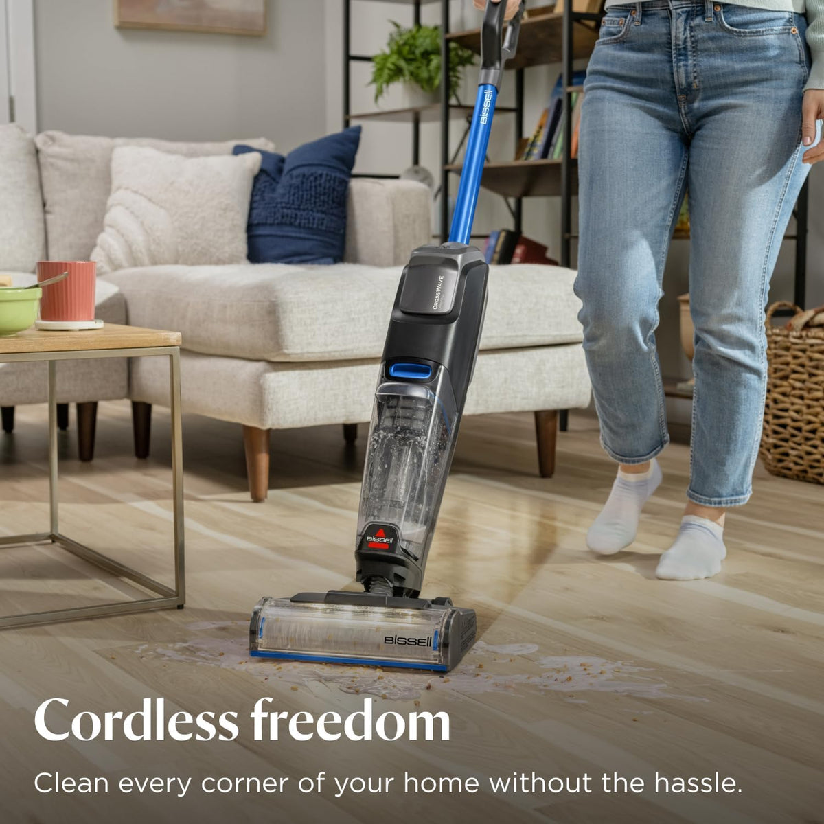 Bissell CrossWave Cordless Plus Wet Dry Vacuum, FurFinder Headlights, 4356