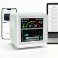 GZAIR Radon Detector for Home,with WiFi,Tempertaure,Humidity，Results in 10 Minutes,508 Days of Storage (Gray)