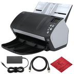 FI-7160 Fujitsu Document Scanner - Duplex - Scanners for Computers with 24V & USB 3.0 Cable, 8.5 X 14 in, 600 DPI, 60 PPM (Mono/Color), ADF, 4000 Scans Per Day (Renewed)