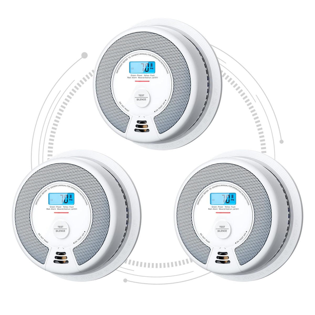 X-Sense Interconnected Smoke and CO Detector, SC07-W, 6-Pack