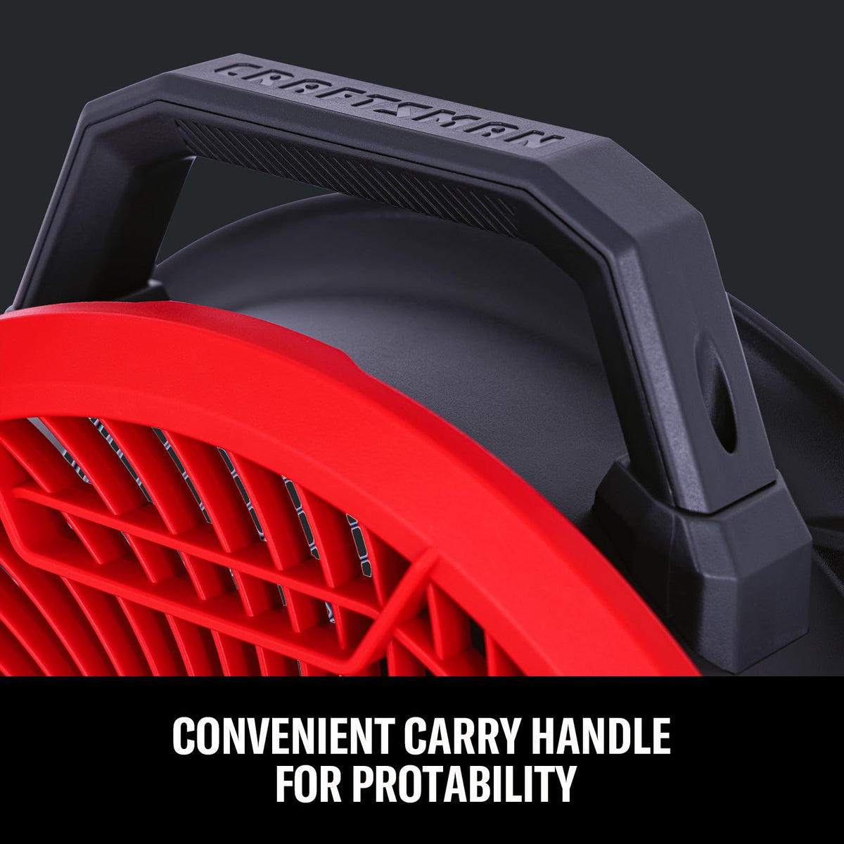 CRAFTSMAN V20 Cordless 12" Portable Fan, Battery Powered Fan, AC/DC Dual Supply, AC Adapter included, 1400 CFM, 3-Speed Settings, 130° Tilt for Garage, Workshop, Outdoor and Patio