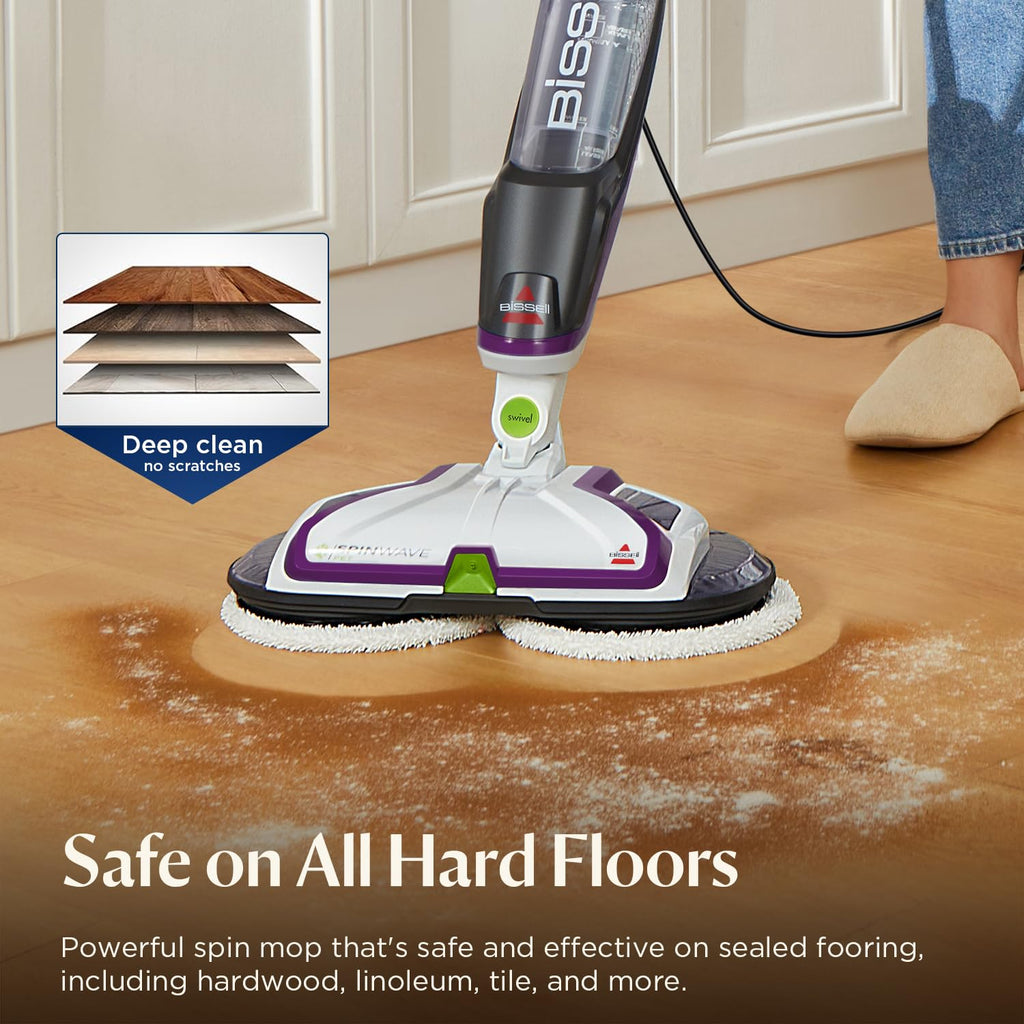 BISSELL SpinWave Pet Hard Floor Corded Spin Mop, 20399
