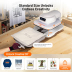 Heat Press Machine for T Shirts, 15"x15" Auto Shirt Press Machine w/ 4 Memory Modes, 15 Mins Auto-Off, Precise Temp/Timer Control, Fast Even Heat for Sublimation, HTV, Heat Transfer Projects