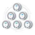 X-Sense Interconnected Smoke and CO Detector, SC07-W, 6-Pack