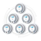 X-Sense Interconnected Smoke and CO Detector, SC07-W, 6-Pack