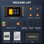 FOXWELL HD500 Heavy Duty Truck Scanner with DPF Regen/Injector Cutoff/Speed Limit Setting, Full System Diagnostic Scan Tool for Cummins, Detroit, Caterpillar, Paccar, Pickup Trucks, Black
