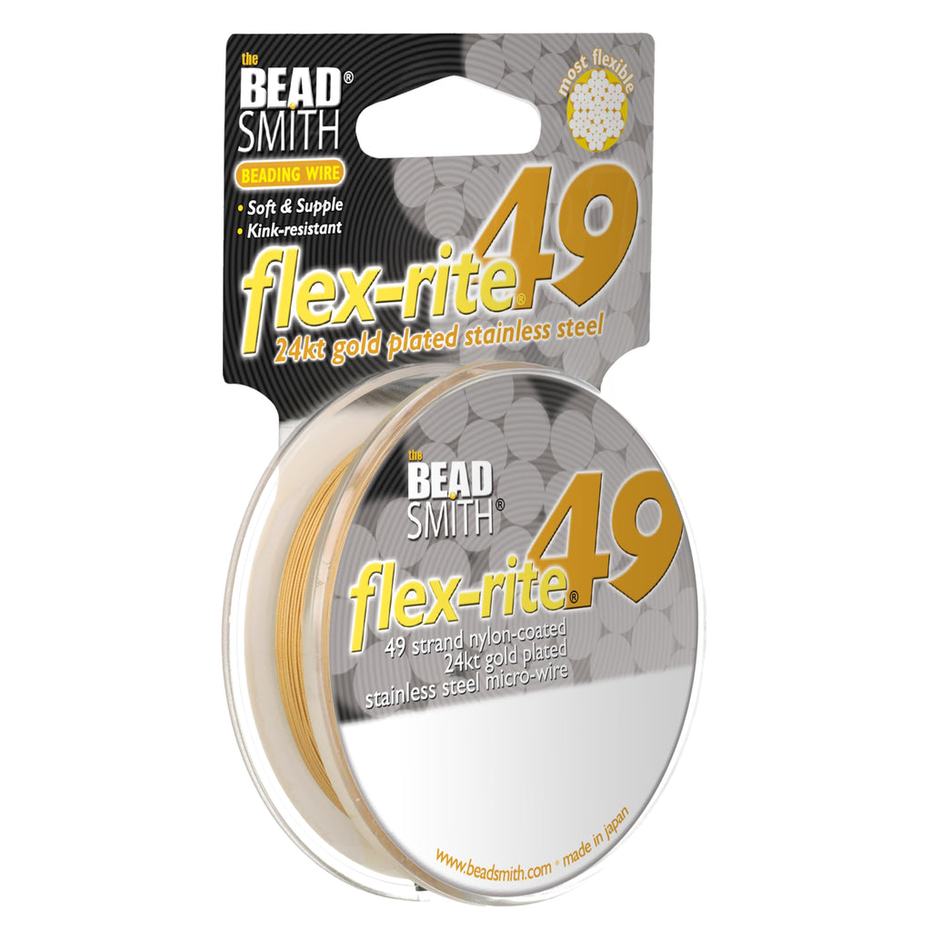 The Beadsmith Flex-Rite Beading Wire, Nylon-Coated Stainless-Steel Wire