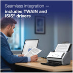 Epson DS-530X Color Duplex Desktop Document Scanner, up to 45 ppm, USB Connectivity, 100-Page Auto Document Feeder (ADF), Twain and ISIS Drivers