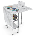 Sew Ready Foldable Hobby and Cutting Grid Table, White, 58.75 x 36.5 Inch
