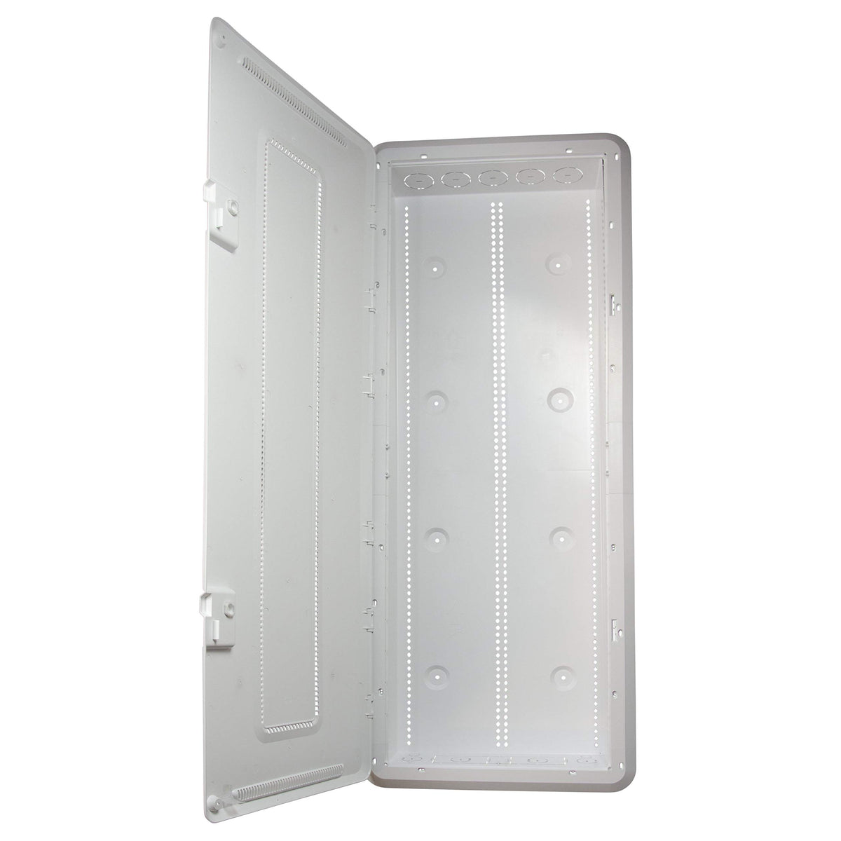 Legrand - OnQ 42 Inch Media Enclosure, Wifi Electrical Box, Cable Management Box for Distribution of Networking Service, Recessed Media Box Lets Signal Through, White, ENP4250-NA