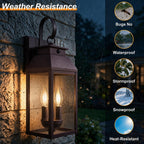 Upgraded 18IN Motion Sensor Outdoor Light, Brown Porch Light