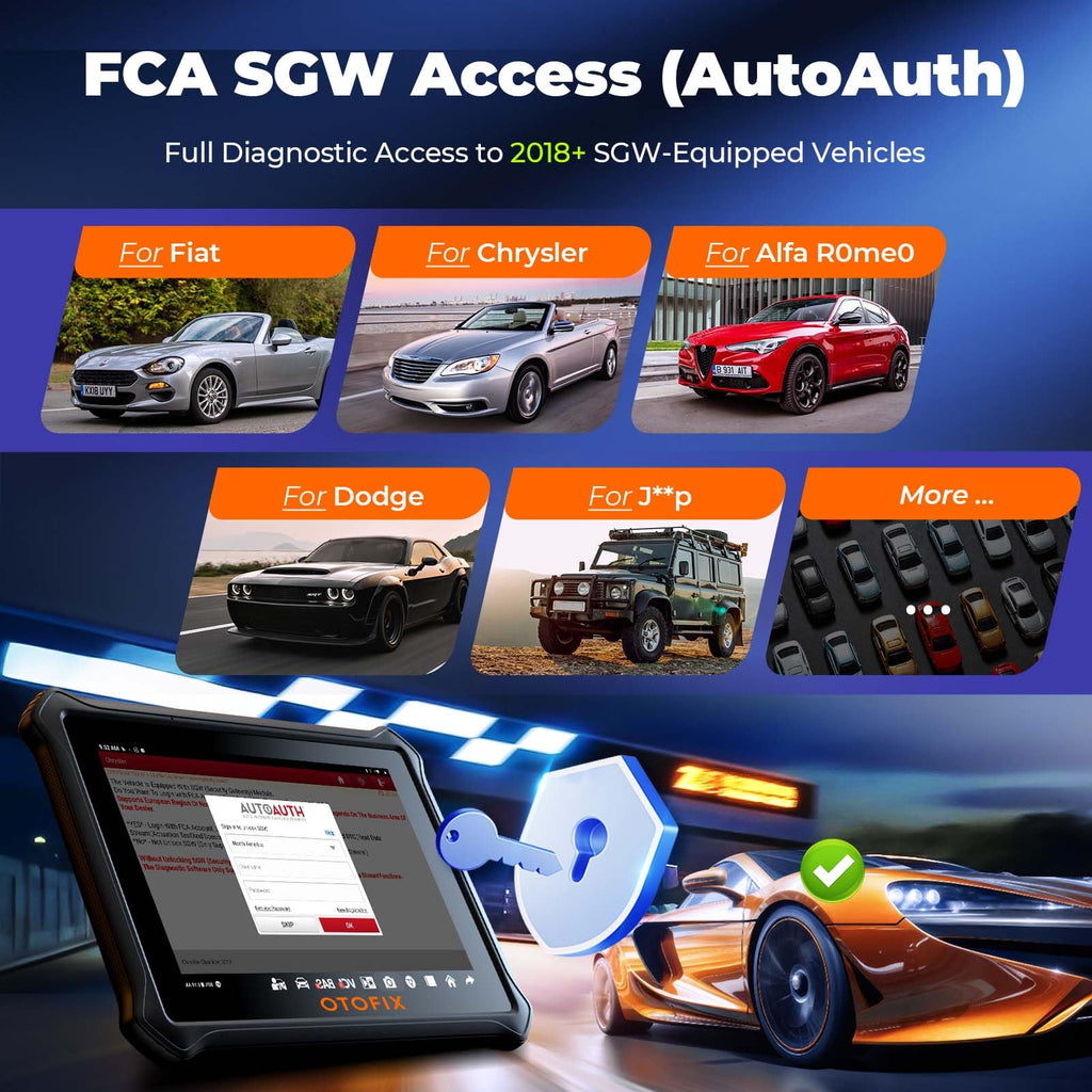 OTOFIX D1 Lite OBD2 Scan Tool, All System Diagnostic, DoIP CAN FD, FCA SGW