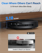 ECOVACS DEEBOT T50 PRO Omni Robot Vacuum and Mop, 3.19” Ultra-Slim, 15,000Pa Suction, ZeroTangle 2.0, TruEdge Edge Cleaning, AIVI 3D Obstacle Avoidance, Auto Mop Wash & Dry, Self-Emptying