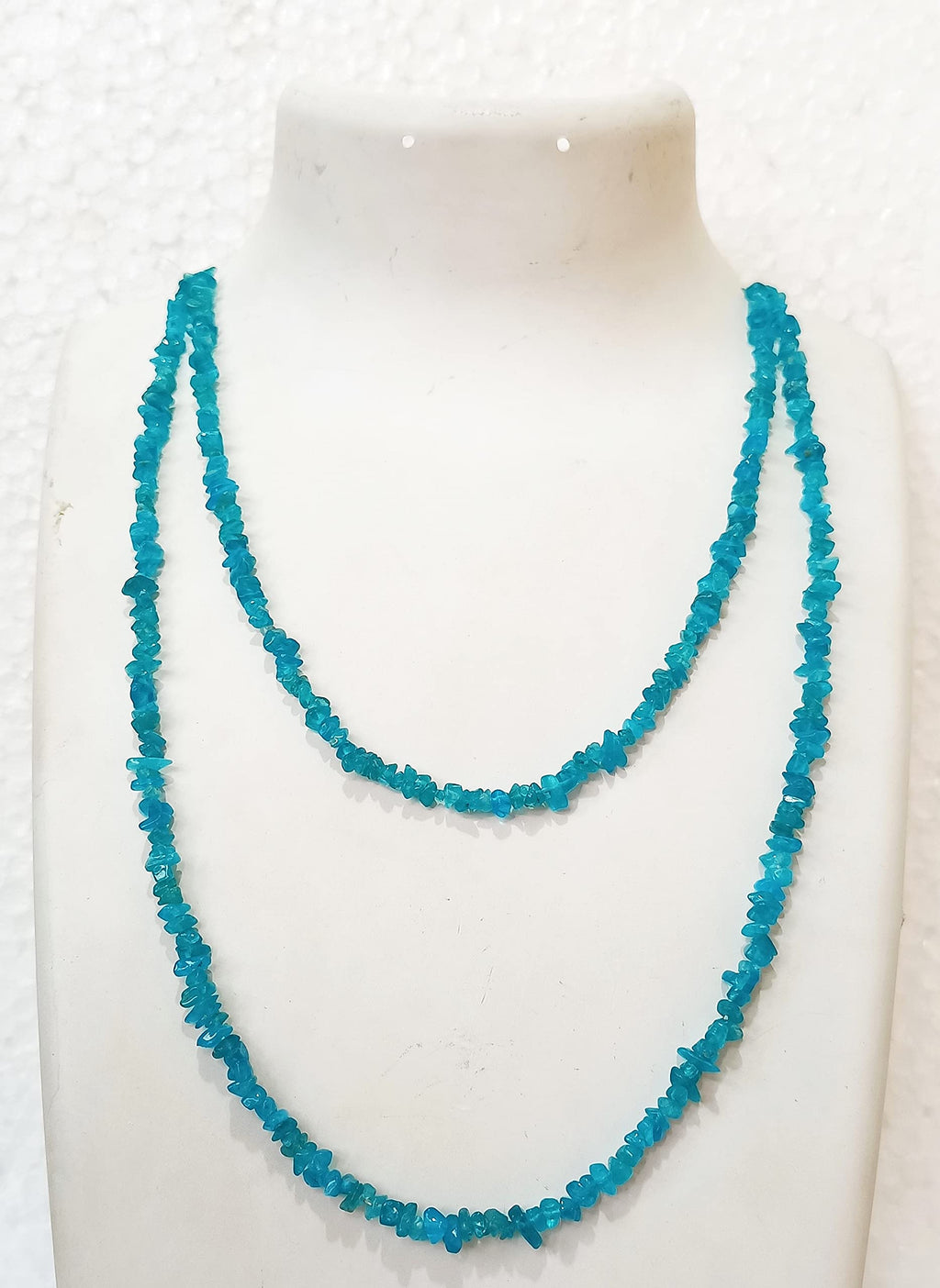 34" Natural Neon Apatite Chip Beads Strand 100 Ct -Pack of 20, Gravel Uncut/ Freeform Shape, Nuggets for Beading- Jewelry Making, Art & Craft, Wholesale Beads Lot