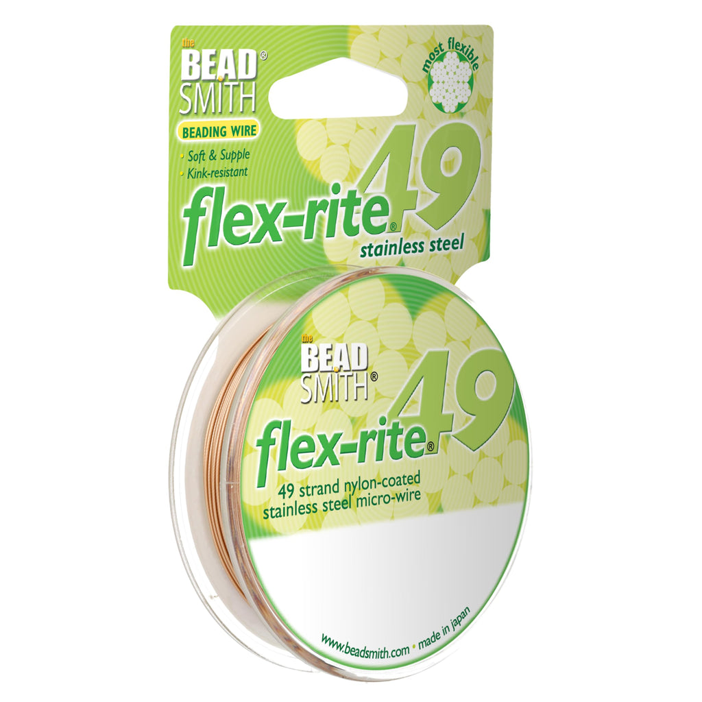 The Beadsmith Flex-Rite Beading Wire, Nylon-Coated Stainless-Steel Wire