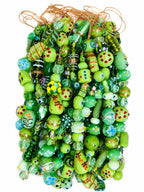 Lamp Work Handmade Glass Beads | Multi Style Glass Beads | 8” Strands | Colorful Artisan Beads for Jewelry Making | DIY Crafts & Beading Supplies (50, Strands)