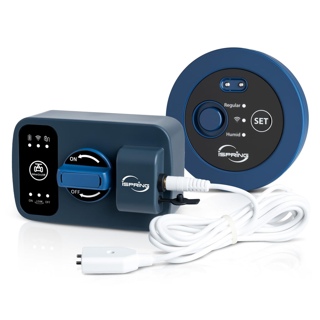 iSpring LS43 Water Leak Detector Alarm System, Automatic Shut-Off Valve and 2 Detection Sensors, Connects Up to 8 Sensor to Prevent Flooding, 3/4" NPT