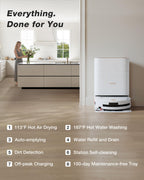 Yeedi by ECOVACS M14 Plus Robot Vacuum and Mop, OZMO Roller Mopping, White