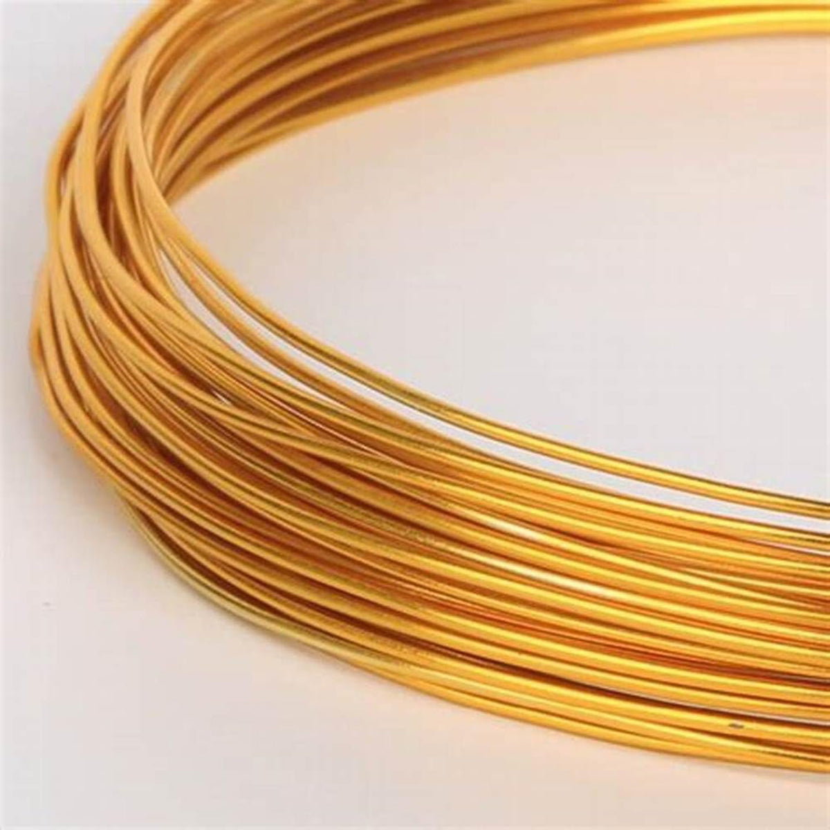 Gemstone Wrapping Beading Wire | 14k Yellow Gold Plated Wire for Jewelry Making & Repairing | Craft Making Art Cord | 10 Feet, 22 Gauge | Not Tarnish