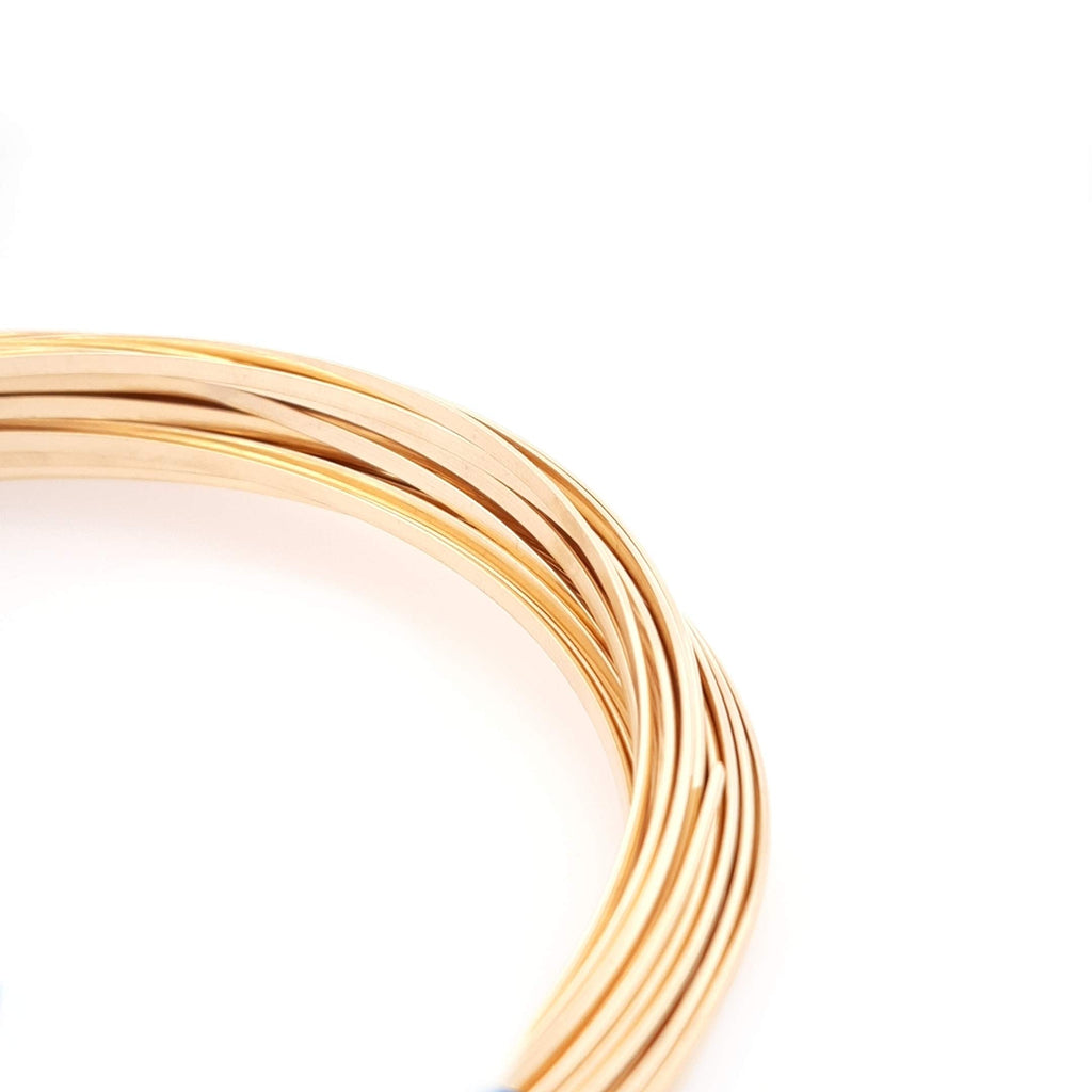 14/20 Yellow Gold Filled Wire 14 Ga Half Round, Dead Soft 5FT by CRAFT WIRE