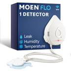 Moen 920-005 Flo Smart Water Leak Detector, White, 3-Pack with 3-Pack 6-Foot Leak Sensing Cable