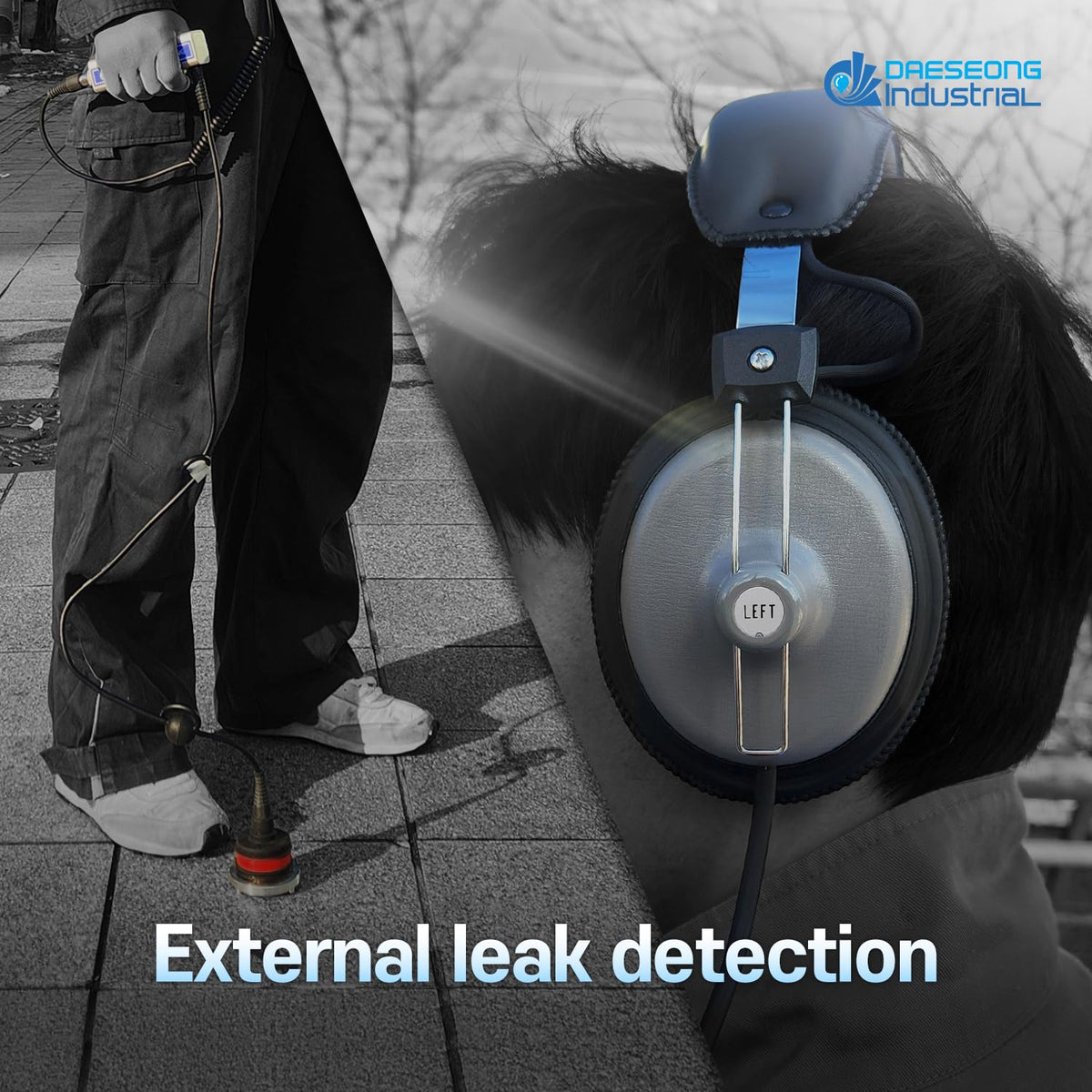 DS-8000 Professional Acoustic Water Leak Detector – Made in South Korea | Premium Quality with Separate Internal & External Sensors and Headphones.