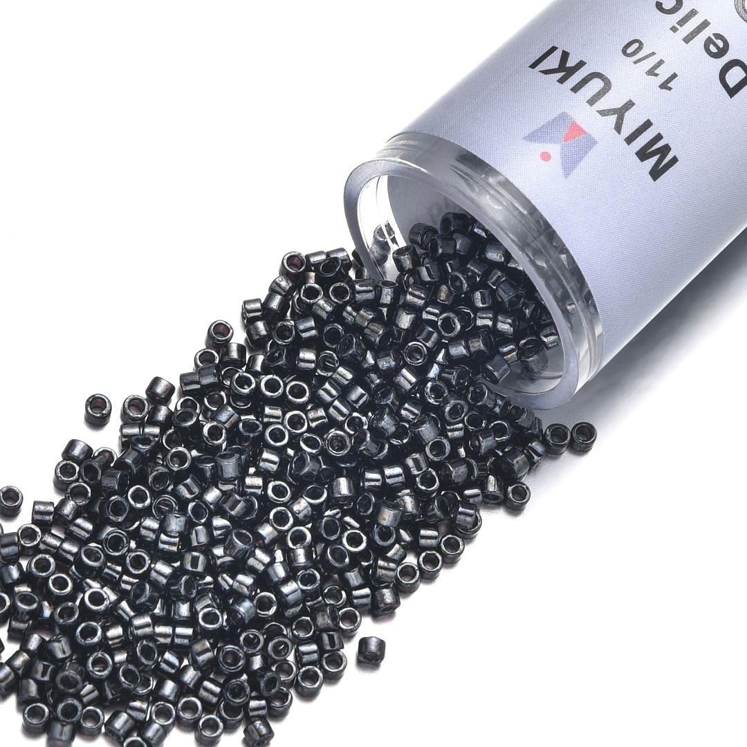 30g Miyuki Delica 11/0 Seed Beads, 24Kt Gold-Lined Crystal Gold DB33