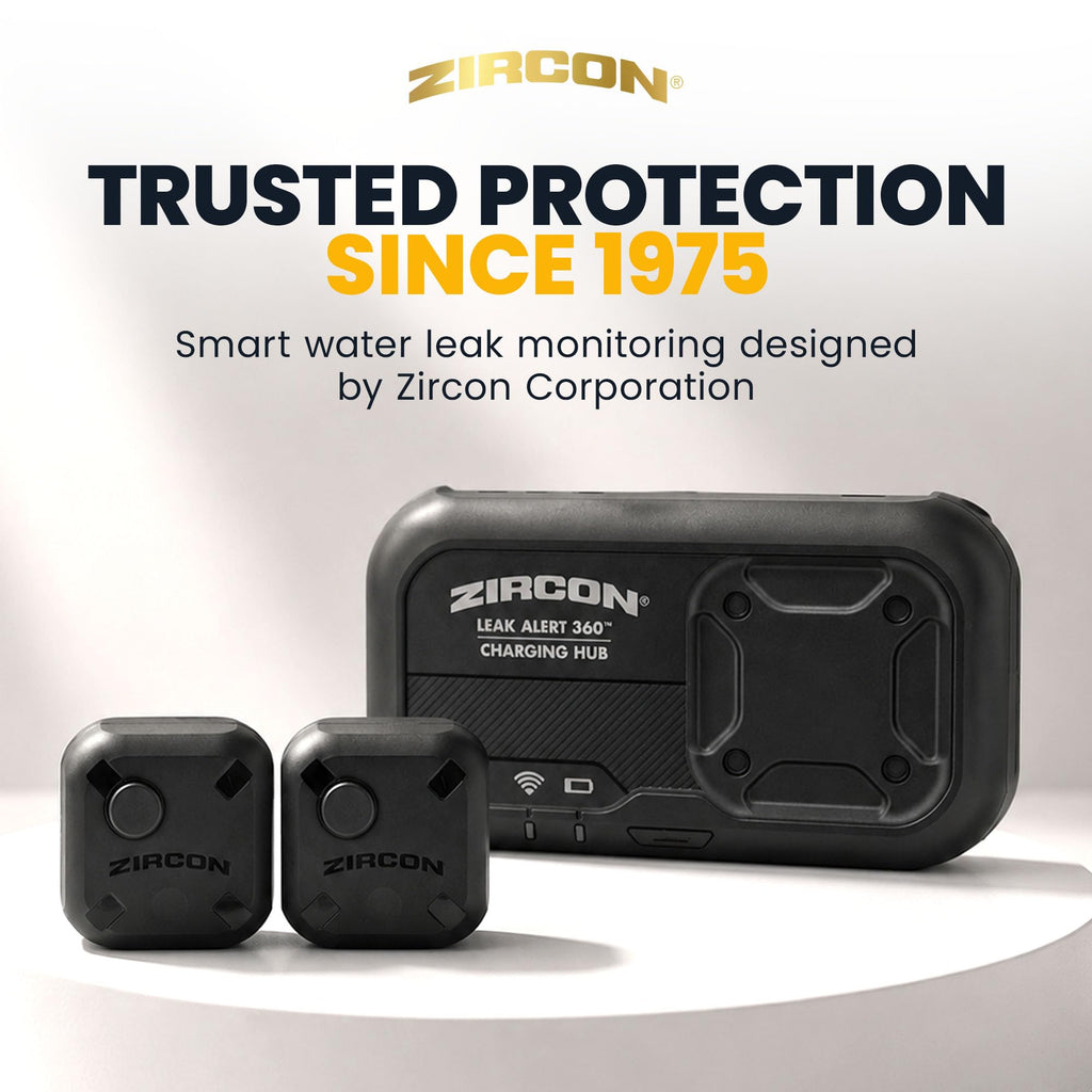 Zircon® Leak Alert 360™ Smart Water Leak Detector Kit, 2 Sensors, iOS Only