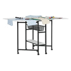 Sew Ready Foldable Hobby and Cutting Grid Table, White, 58.75 x 36.5 Inch