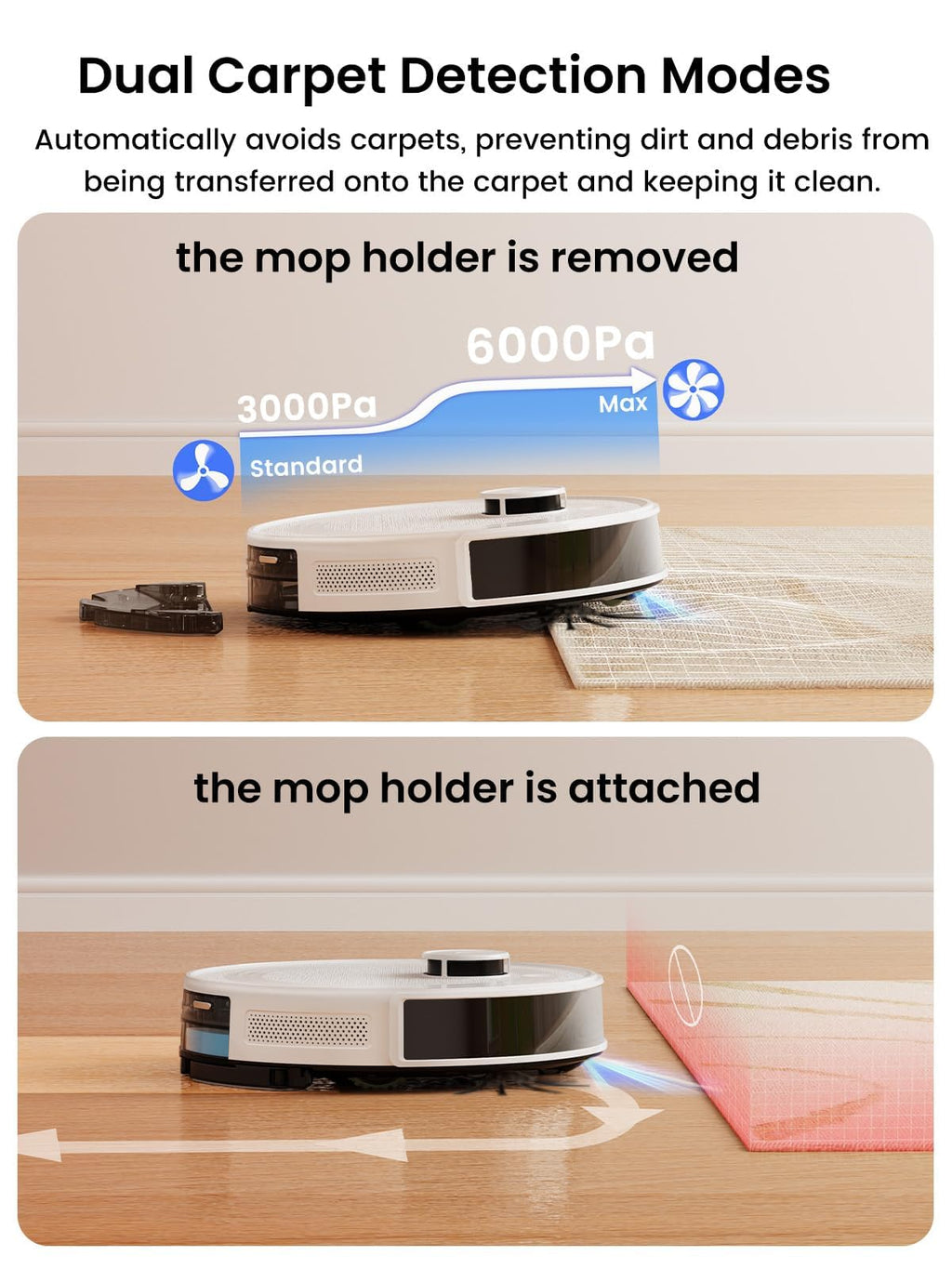 Lefant Robot Vacuum and Mop Combo, 75-Days Self-Emptyin, 140 Min, M2 Plus"
