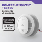 Kidde Smoke & CO Detector, Hardwired & 10-Year Battery, 30CUA10-V, 3 Pack