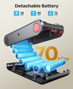 Cordless Vacuum Cleaner 55KPa 650W 70Mins Stick Vacuum Cleaners for Home