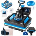 Topdeep Pro Heat Press 15x12 Inch, 5 in 1 Heat Press Machine with 30 OZ Tumbler Press, Swing Away T Shirt Pressing Machine, Combo Tumbler Heat Press Machine Sublimation for T-Shirt Tumblers Hat Cap