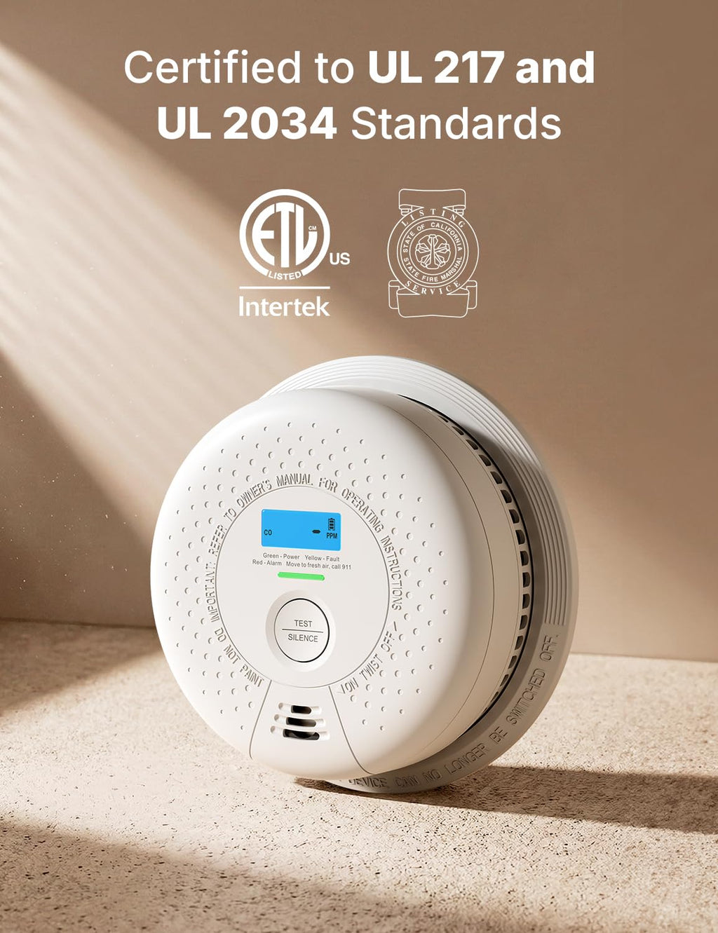 X-Sense Interconnected Smoke and CO Detector Combo, SC01-W, 3-Pack