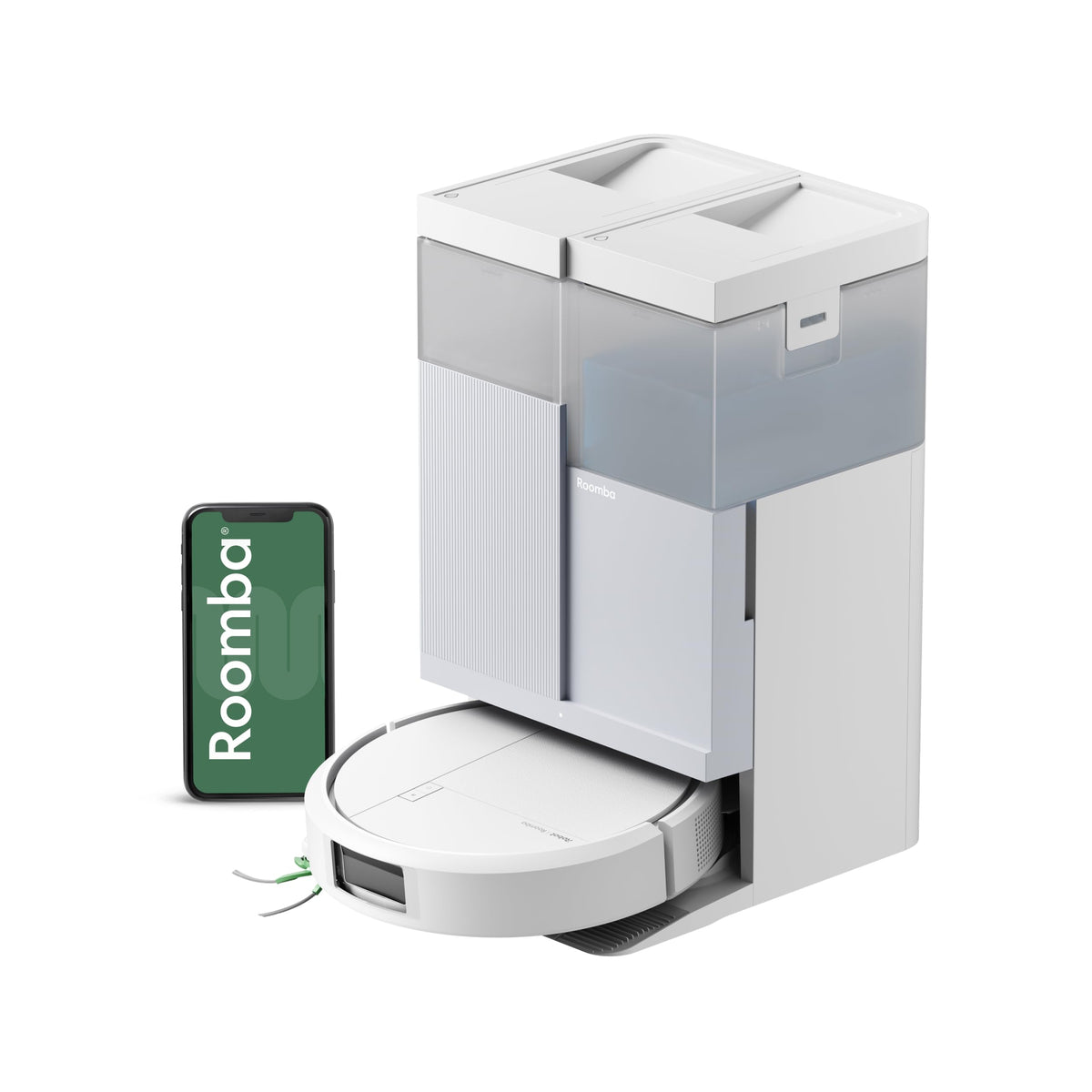 iRobot Roomba 415X Robot Vacuum & Mop Combo, 20,000Pa, 90 Days Self-Emptying, Multifunction Dock Self-Cleaning & Hot Dry, Smart Obstacle Avoidance, Lifting Spinning Mops, Ideal for Pet Hair