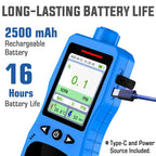 Hydrogen Gas Detector 0-1000 PPM, 0.1 PPM High Accuracy H2 Monitor with 3 Types Alarm, Rechargeable Hydrogen Meter, Portable H2 Air Quality Meters with Temperature Humidity Tester