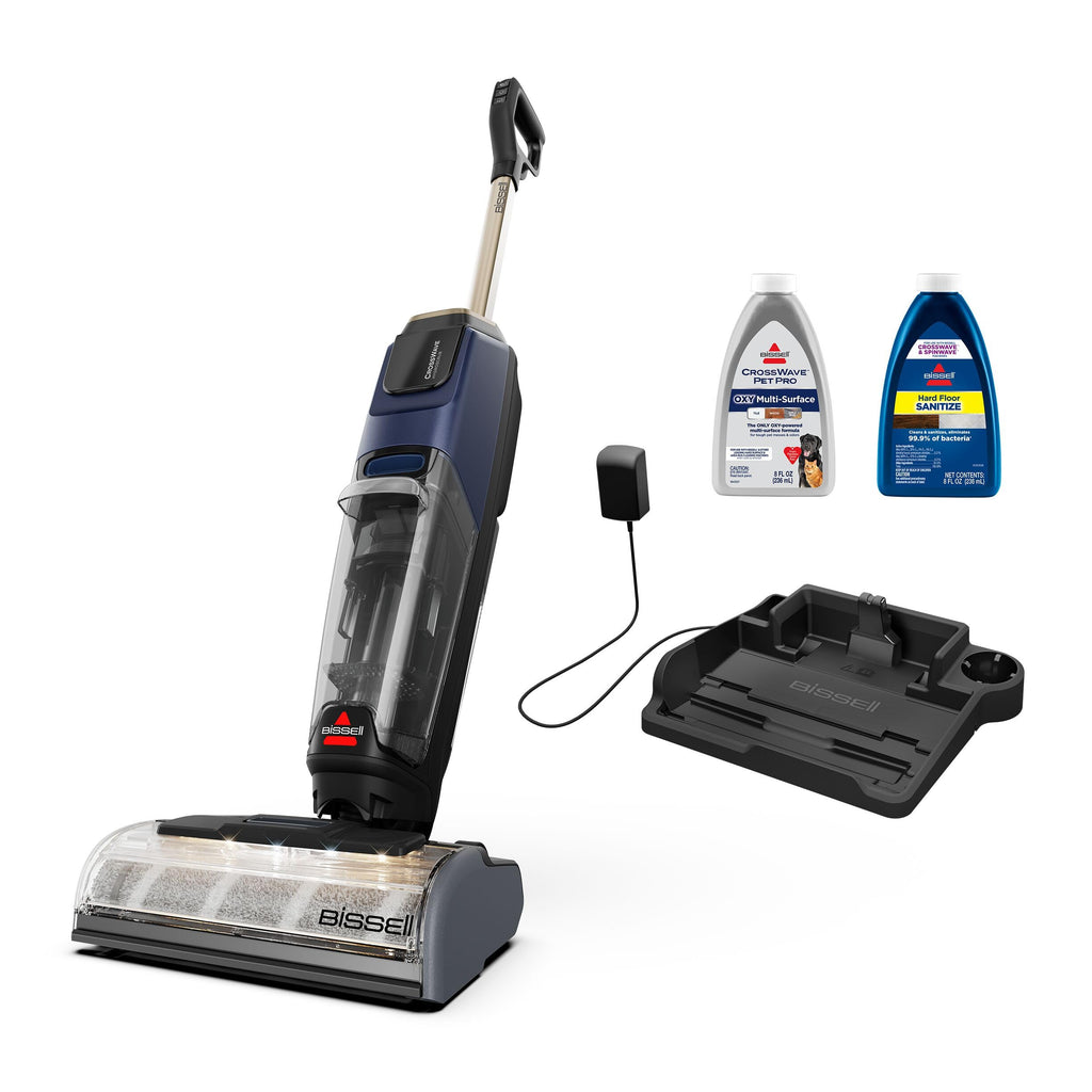 BISSELL CrossWave HydroScrub Plus Cordless Wet Dry Vacuum Mop, Floor Cleaner with Edge Cleaning & Headlights, 45-Minute Runtime, Multi-Surface, Hard Floor Sanitize, & Clean Out Formula Included, 4275E