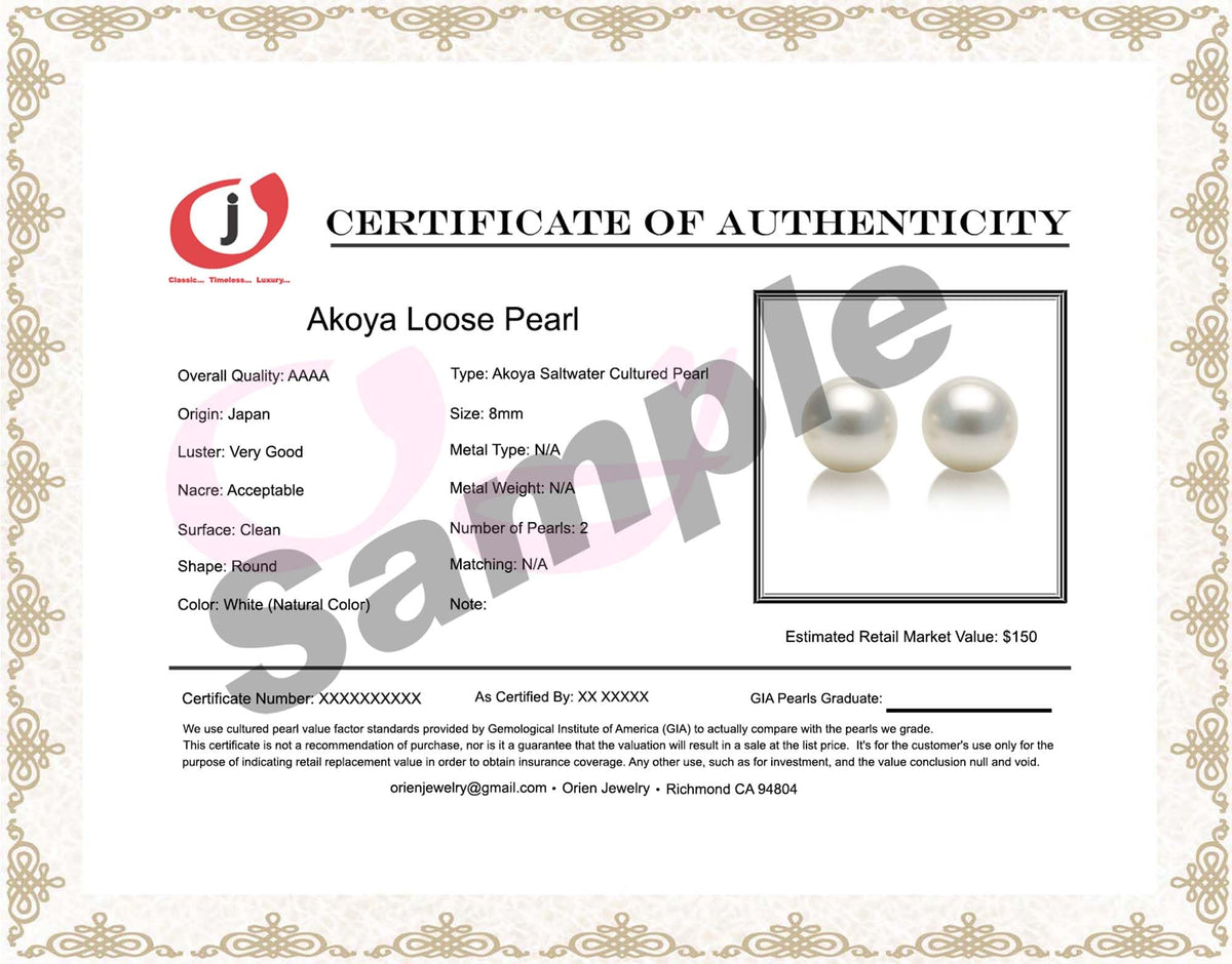 Pair of Japanese Akoya Loose Cultured Pearls AAAA Graded White Color 5-10mm Half Ful or Undrilled for Jewelry Making Rings, Pendants, Earrings Add On Beads – Orien Jewelry