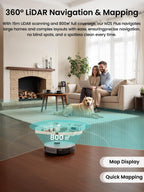 Lefant Robot Vacuum and Mop Combo, 10000Pa Suction, 75-Day Self-Emptying Base with Multi-Floor Mapping, 240Min Runtime, Ideal for Pet Hair & Carpets, Wi-Fi/Alexa/App Control, M2S Plus