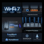 TP-Link Tri-Band BE9700 WiFi 7 Router (Archer BE600)