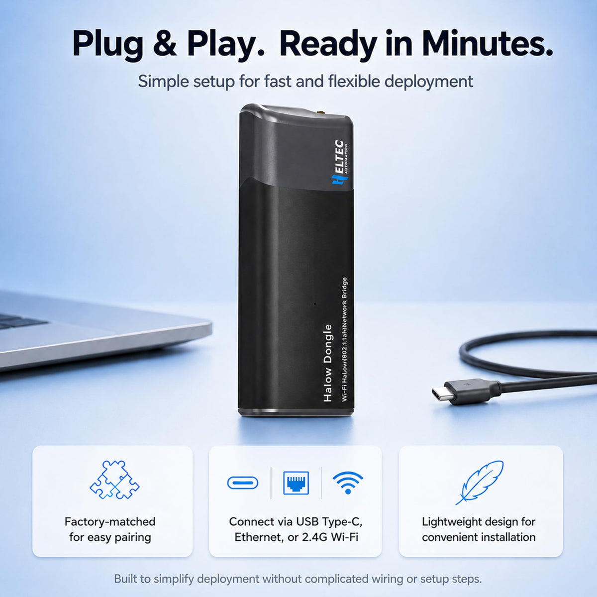 Heltec WiFi HaLow, Wi-Fi HaLow Dongle Point-to-Point Wireless Bridge