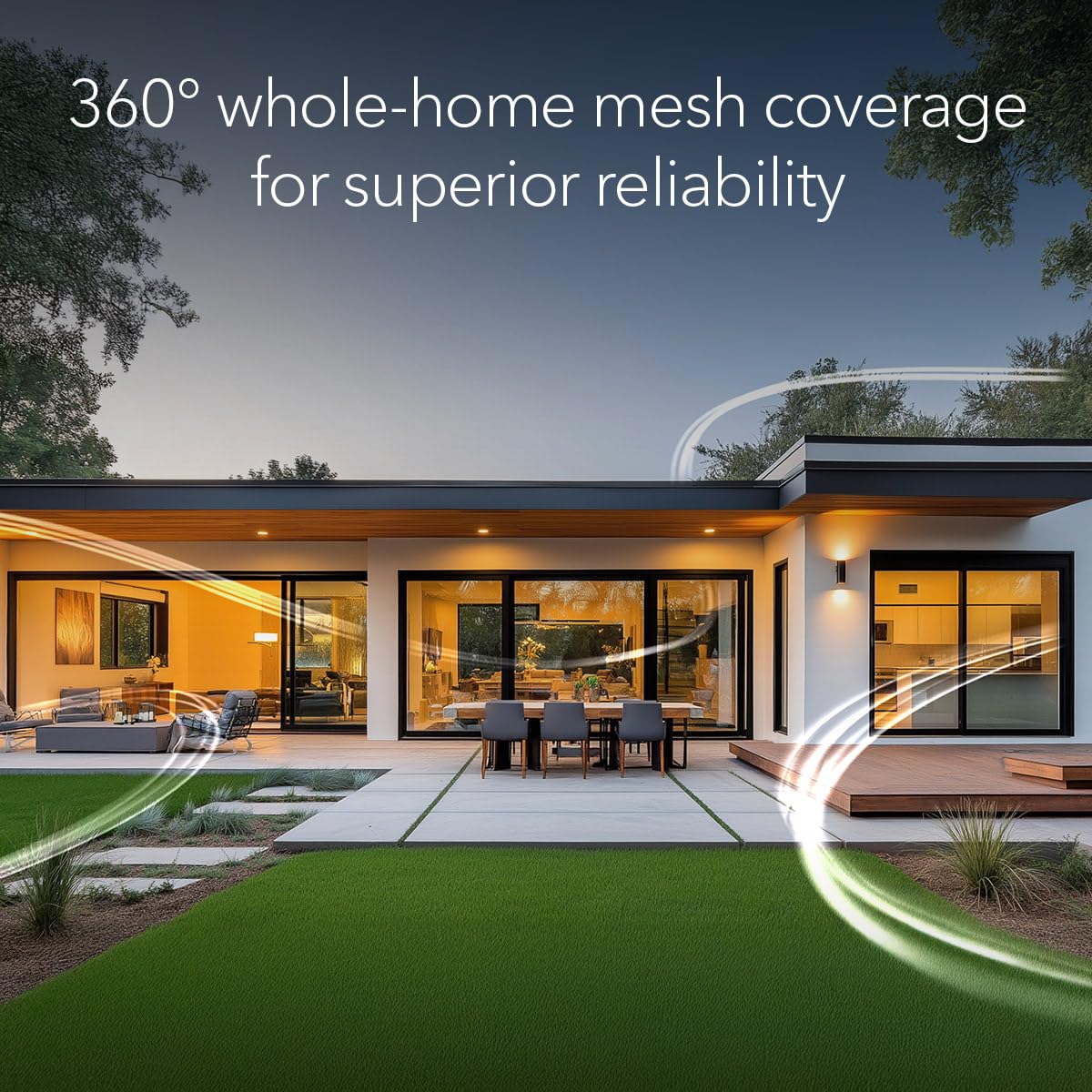 NETGEAR Orbi 360 Series WiFi 7 Mesh System, Up to 6,000 sq ft., 3 Pack