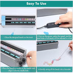 Piefeak Semi-Automatic Beading, 100W Electric Bead String Maker with Adjustable Roller Width, 2 Channels, Quick Beading for Jewelry Making